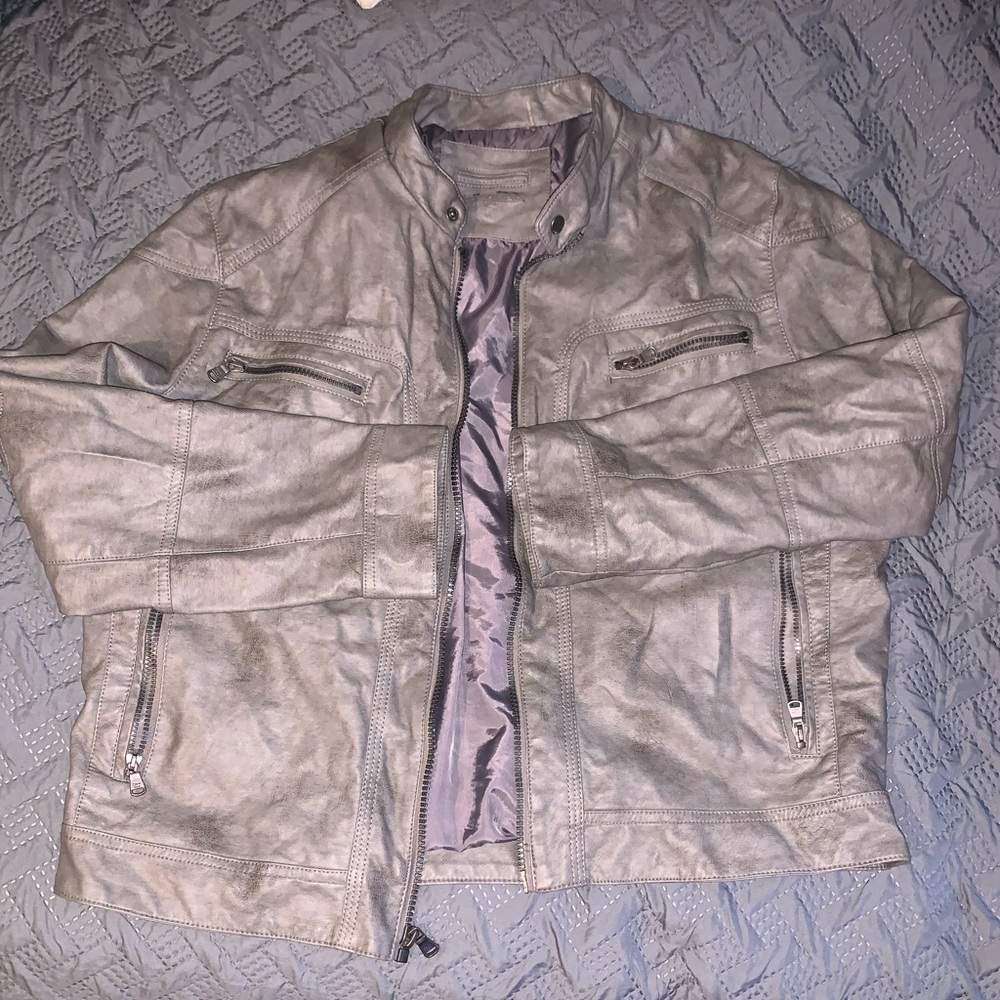Calvin Klein faux leather jacket Men XL